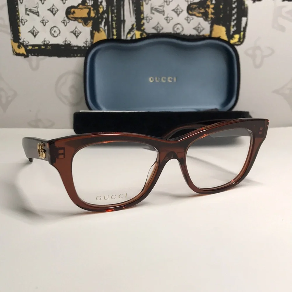 New Authentic Gucci Tortoise Shell Women's Glasses GG0992o 003